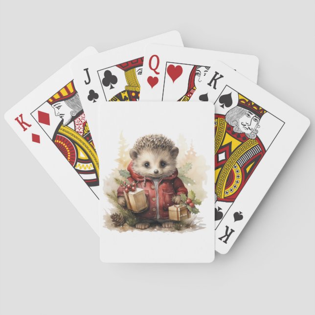 Winter Igel Playing Cards Spielkarten (Rückseite)