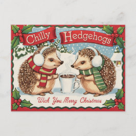Winter Igel Weihnachten Postkarte