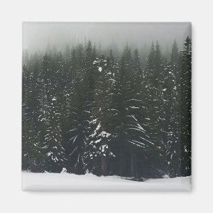Winter im Bergwald, Oregon Magnet