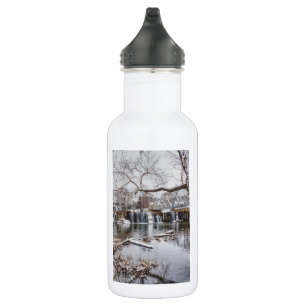 Winter im Finley Dam Wasserflasche aus Edelstahl