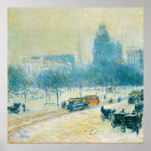Winter im Gewerkschafts-Quadrat durch Childe Poster