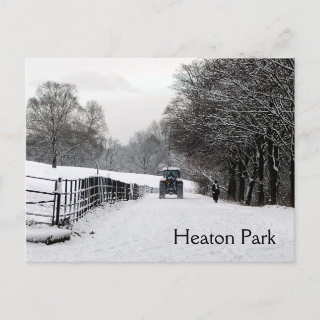 Winter im Heaton Park Postkarte (Vorderseite)