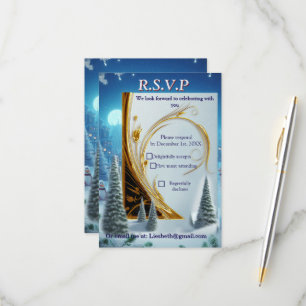 WINTER im magischen Wunderland RSVP Karte