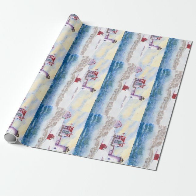 Winter im Nubble LIghthouse in Maine Geschenkpapier (Ungerollt)