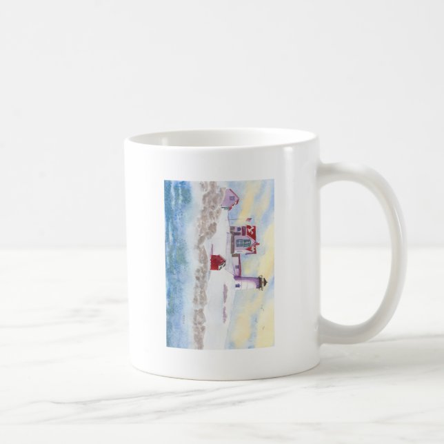 Winter im Nubble LIghthouse in Maine Kaffeetasse (Rechts)