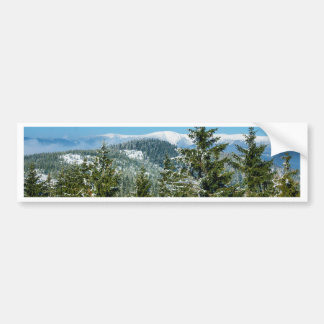 Winter im Riesengebirge in Tchechien Autoaufkleber