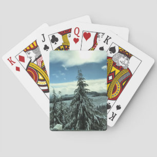 Winter im Tillamook Staat Forest, Oregon Spielkarten