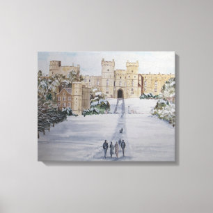 Winter im Windsor Castle Leinwanddruck