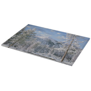 Winter im Yellowstone-Nationalpark, Wyoming Schneidebrett