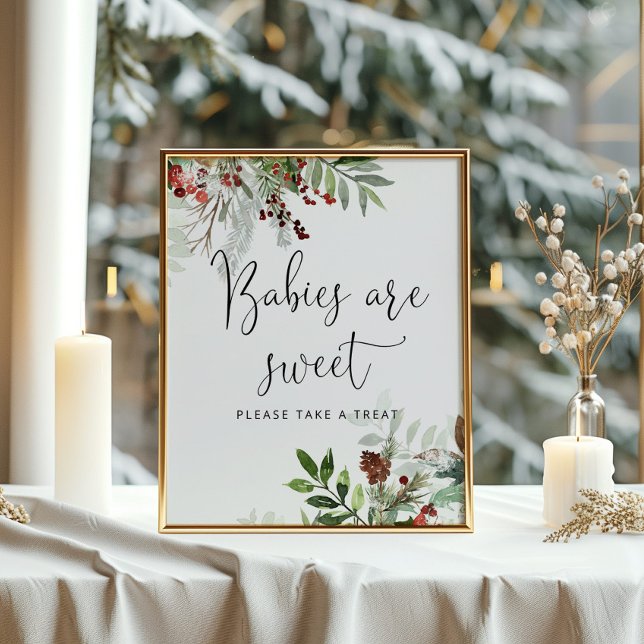 Winter immergrün Babys sind süß Poster (Von Creator hochgeladen)