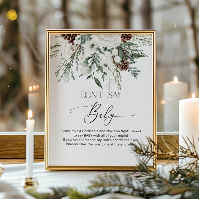 Winter immergrün Don't say baby game Poster (Von Creator hochgeladen)