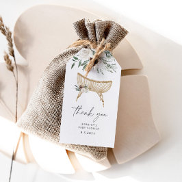 Winter immergrüne Babydusche danke Gift Tags Geschenkanhänger