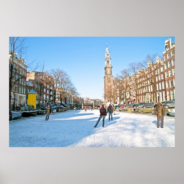 Winter in Amsterdam the Netherlands Poster (Vorne)