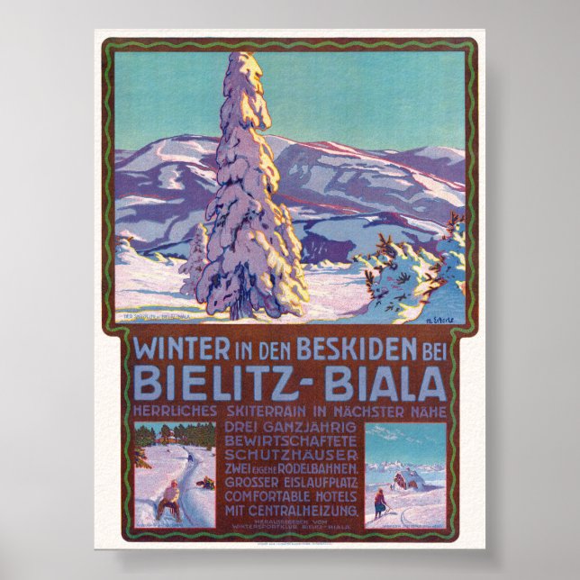 Winter in Bielitz-Biala Vintage Poster 1910 (Vorne)