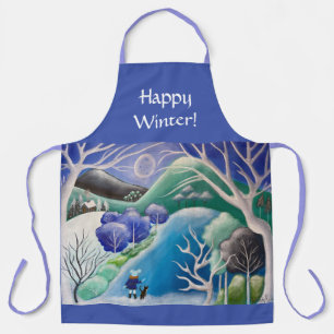 Winter in Blue All-over Print-Schürze Schürze
