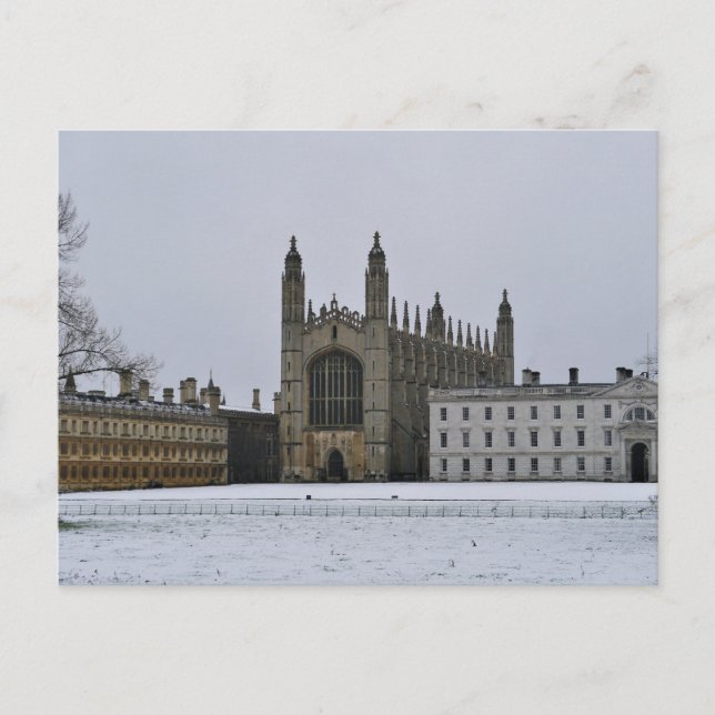 Winter in Cambridge, Vereinigtes Königreich Postkarte (Vorderseite)