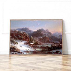 Winter in den Bergen Poster