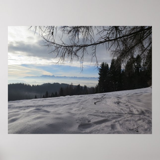 Winter in den Gorce Bergen Poster (Vorne)