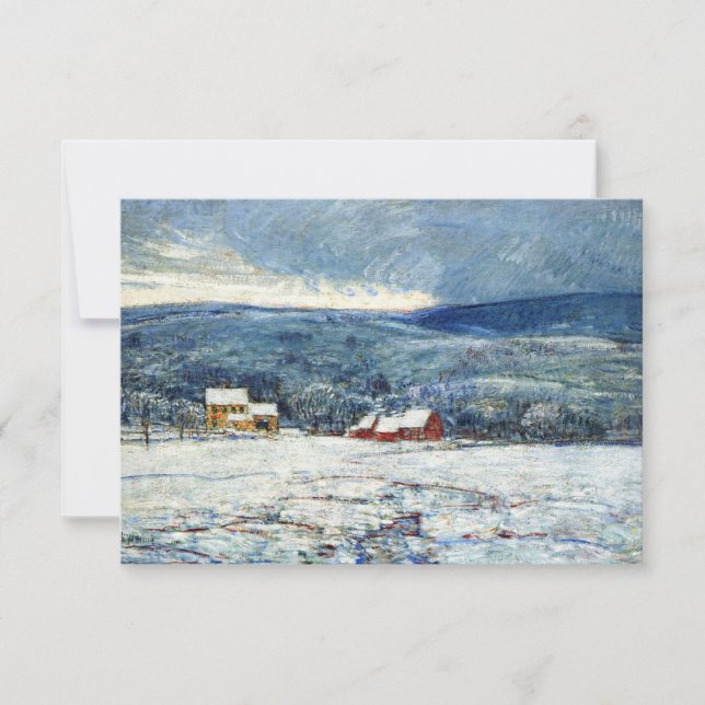 Winter in den Hügeln von Connecticut (von Childe H Karte (Vorderseite)