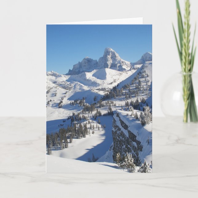Winter in der Tetons-Karte Karte (Vorderseite)