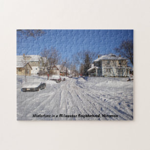 Winter in einem Milwaukee-Viertel Wisconsin