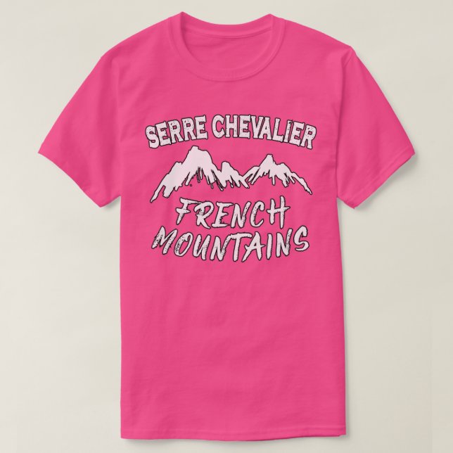 Winter in Französisch Serre Chevalier T-Shirt (Design vorne)