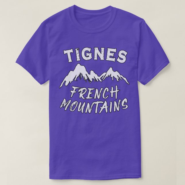 Winter in französischen Tignes T-Shirt (Design vorne)