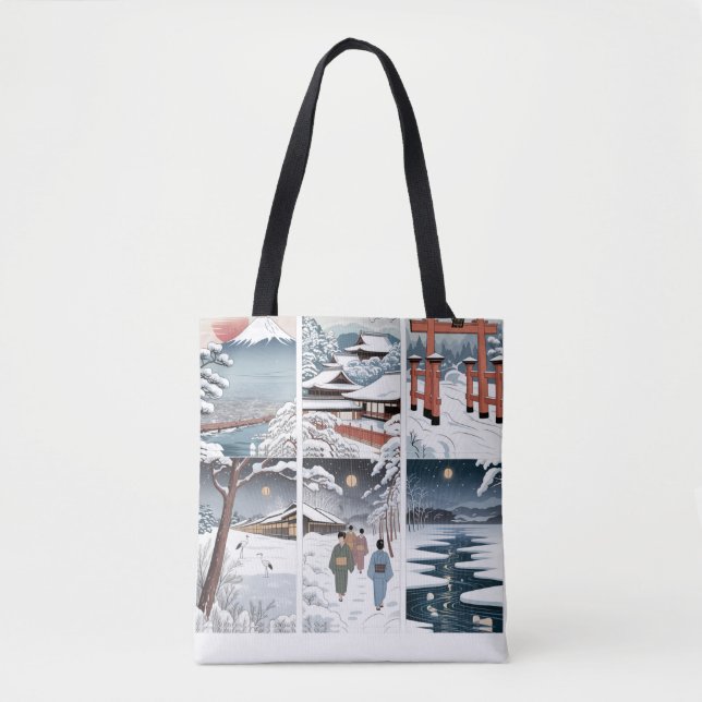 Winter in Japan Shirt Tasche (Vorderseite)