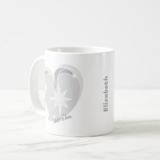 Winter in Liebe-Signature-Silber-Individueller Tex Kaffeetasse