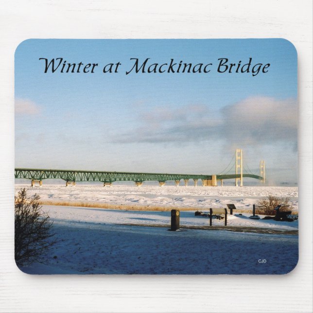 Winter in Mackinac Bridge Mousepad (Vorne)