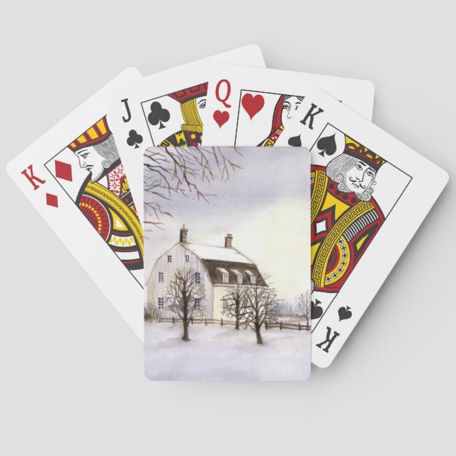 Winter in Neuengland Spielkarten (Rückseite)