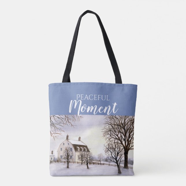 Winter in Neuengland von Farida Greenfield Tasche (Rückseite)