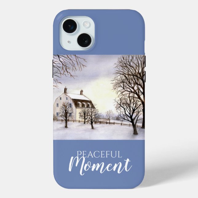 Winter in New England Aquarellmalerei Case-Mate iPhone Hülle (Rückseite)