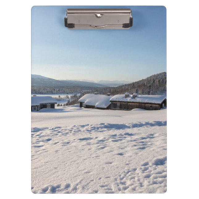 Winter in Norway Klemmbrett (Vorderseite)