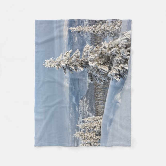 Winter in Norwegen Fleecedecke (Vorderseite)