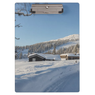 Winter in Norwegen Klemmbrett