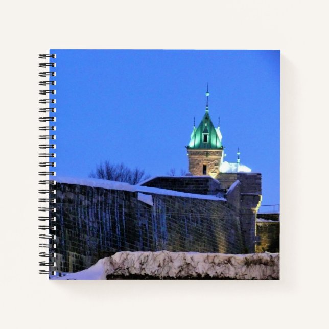 Winter in Quebec, Kanada Notizbuch (Vorderseite)