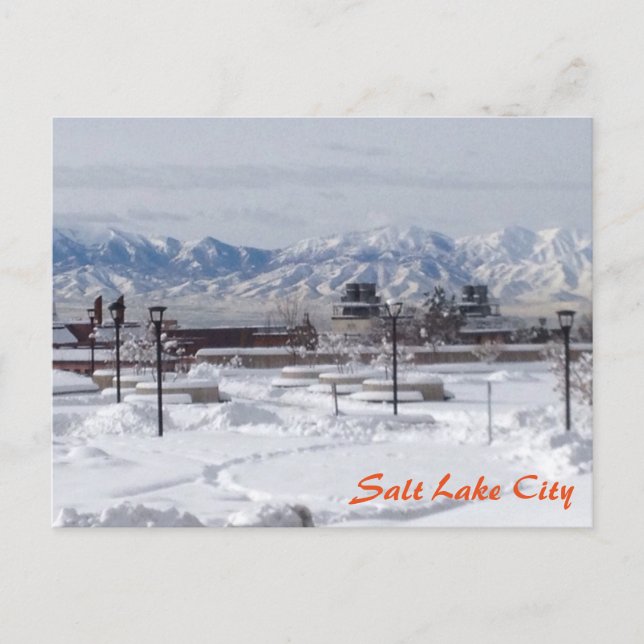 Winter in Salt Lake City Postkarte (Vorderseite)