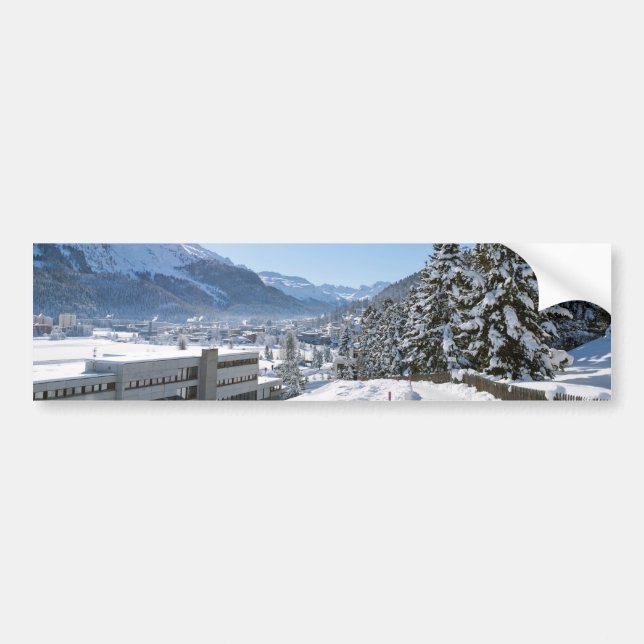 Winter in St. Moritz Autoaufkleber (Vorne)