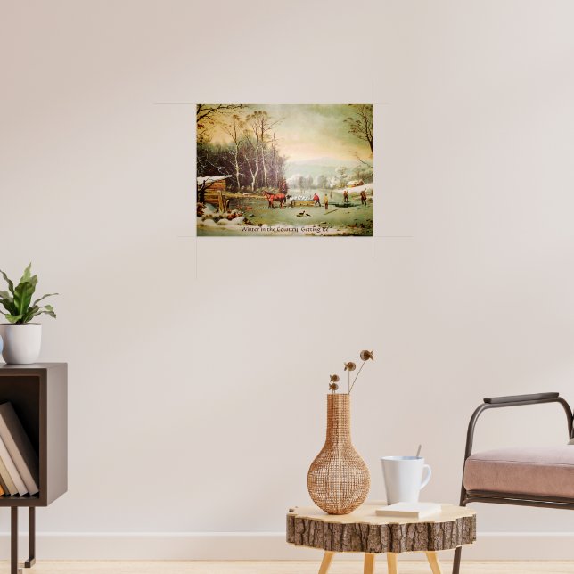Winter in the Country, Getting Ice Poster (Wohnzimmer 3)