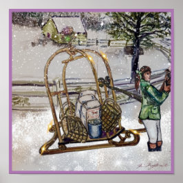 Winter in Thistlebrook Stables Poster