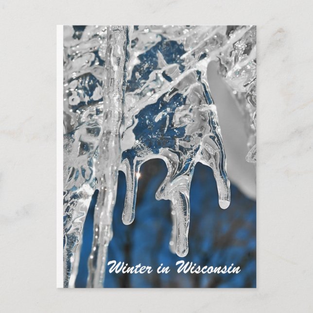 Winter in Wisconsin Postkarte (Vorderseite)