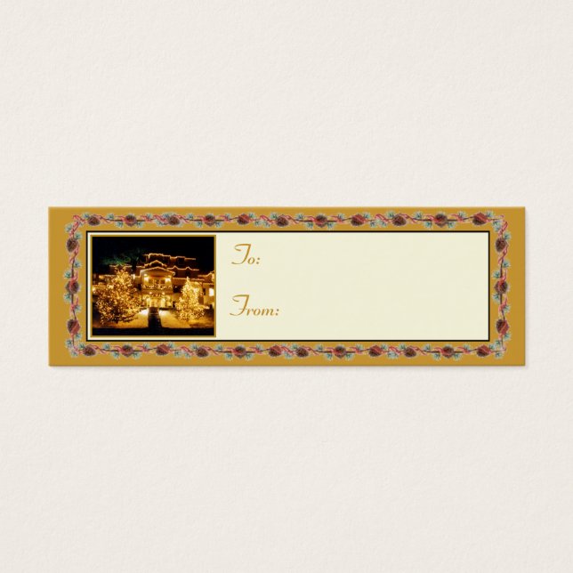 'Winter Inn' Weihnachtsgeschenk-Tag (Vorderseite)
