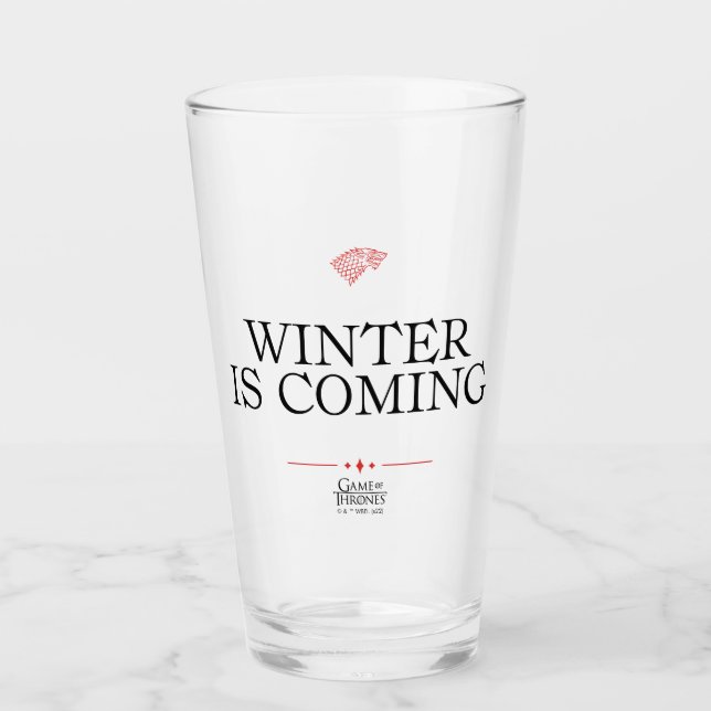 Winter Is Coming Glas (Vorderseite)