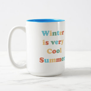 Winter ist sehr Cool Sommer Zwei-Tonen-Kaffee-Tass Zweifarbige Tasse