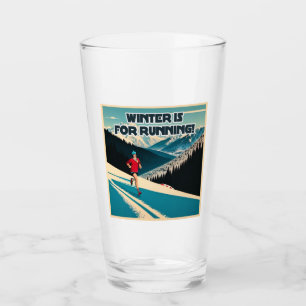 Winter ist zum Laufen Glas