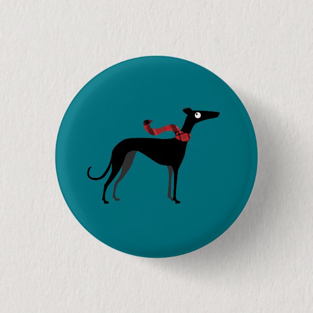 Winter-Jagdhund Button (Vorderseite)