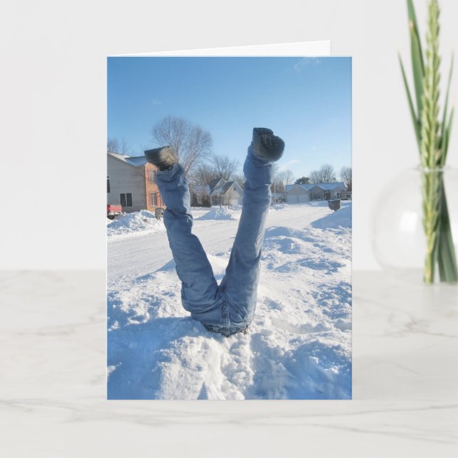 Winter-Jahreszeit-Spaß Feiertagskarte (Vorderseite)