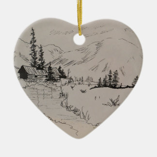 Winter-Kabine des Nordholzes Keramikornament