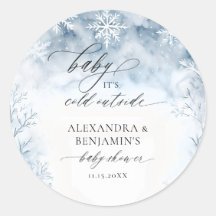Winter kalt draußen blaues Wunderland Baby Shower